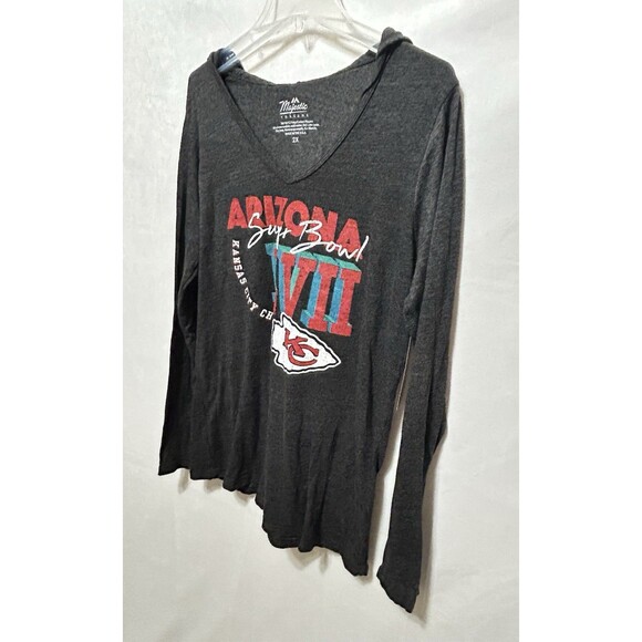 NWT Super Bowl LVII‎ Women 2XL AZ  vs Kansas City Chiefs Gray Hooded Pullover - Picture 7 of 9